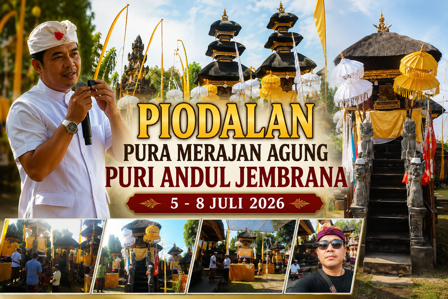 Piodalan Pura Merajan Agung Puri Andul Jembrana Digelar 5–8 Juli 2026, Perkuat Sraddha Bhakti dan Persatuan Keluarga Besar Puri Andul